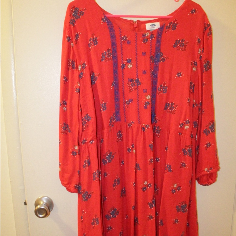 Old navy embroidered babydoll dress XXL/2X